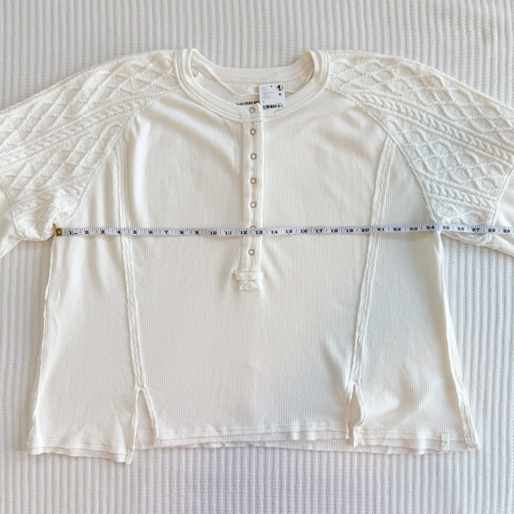 Free People We The Free May As Well Henley -Oversized Top NWT - Picture 10 of 12